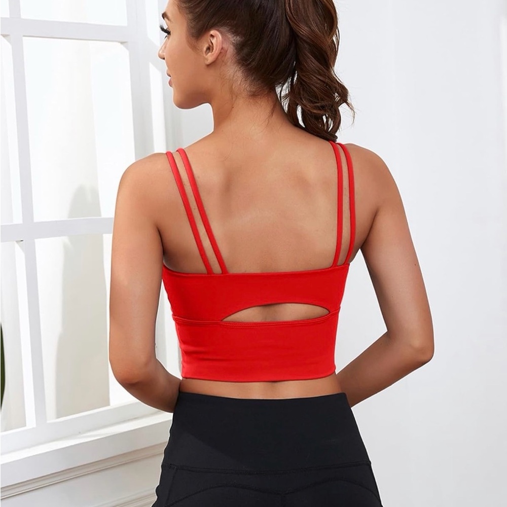 Amazon Essentials Red Sports Bra